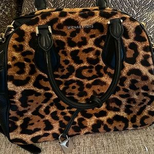 Michael Kors cheetah print textured purse